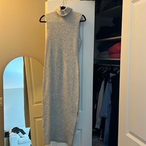 Gray turtleneck sweater maxi dress from TopShop.